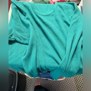 Men’s green, long sleeved, soft washed pajama top XXL new with tags